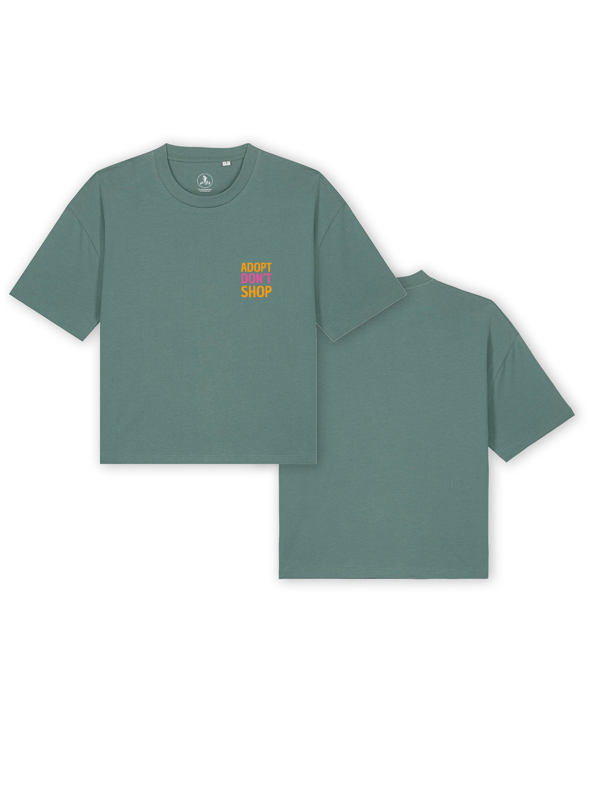 Cropped T-Shirt "Adopt don't Shop"