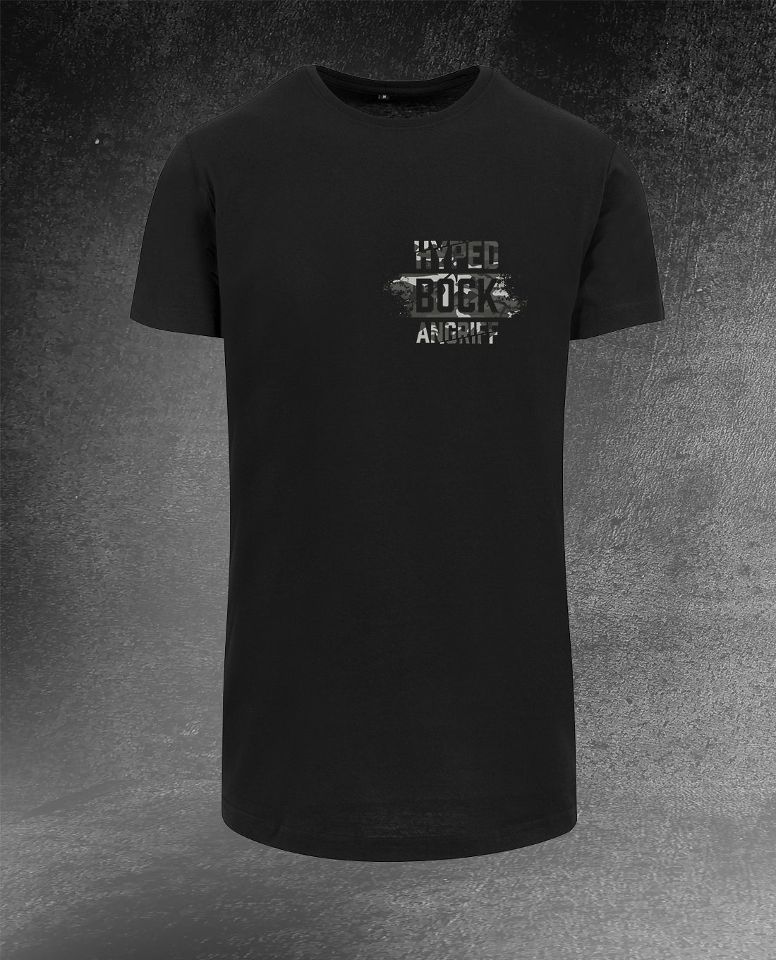T-SHIRT HYPED BOCK ANGRIFF SCHWARZ